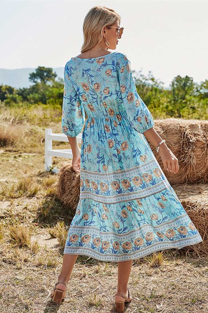 Abito lungo da donna per la primavera