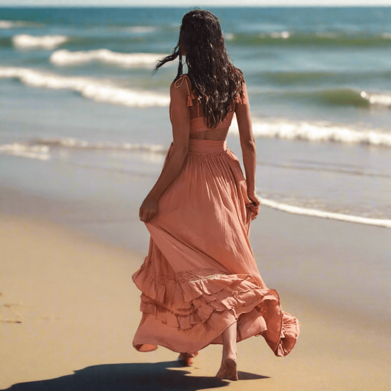 Abito lungo da donna per le giornate estive in spiaggia
