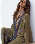 Abito lungo da donna con maniche kimono