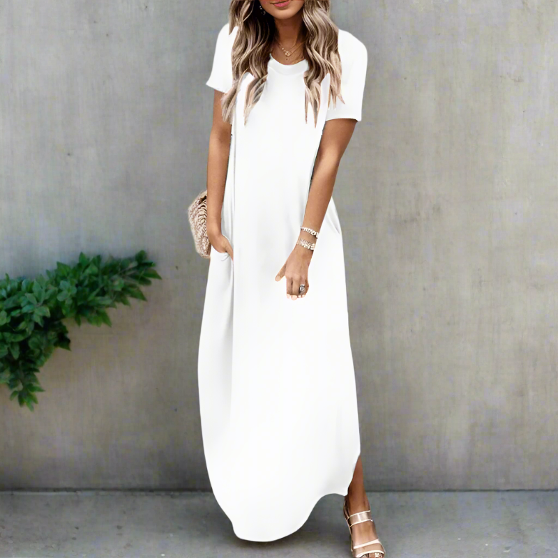 Abito lungo da donna in stile T-shirt