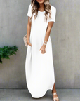 Abito lungo da donna in stile T-shirt
