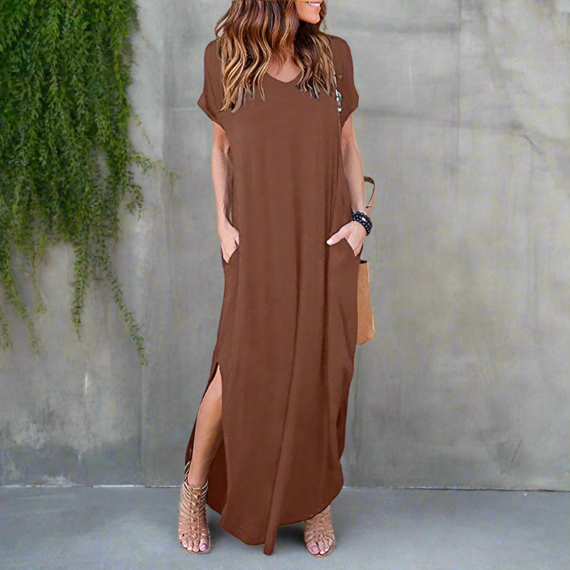 Abito lungo da donna in stile T-shirt