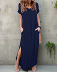 Abito lungo da donna in stile T-shirt