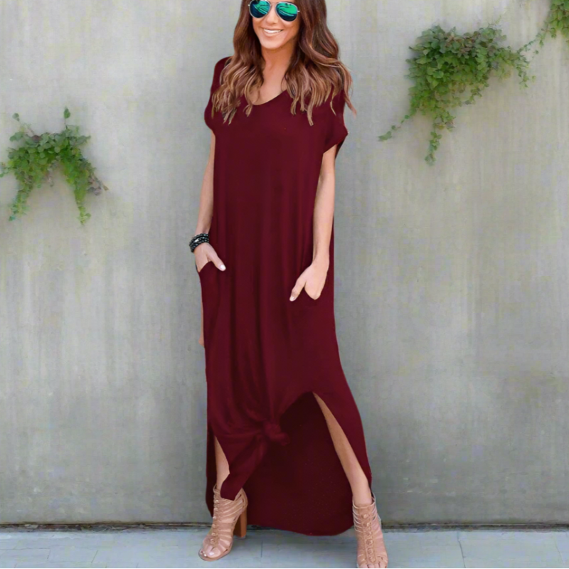 Abito lungo da donna in stile T-shirt