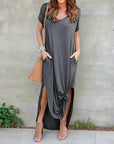 Abito lungo da donna in stile T-shirt
