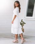 Abito midi da donna bianco