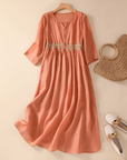 Abito midi donna con fantasia