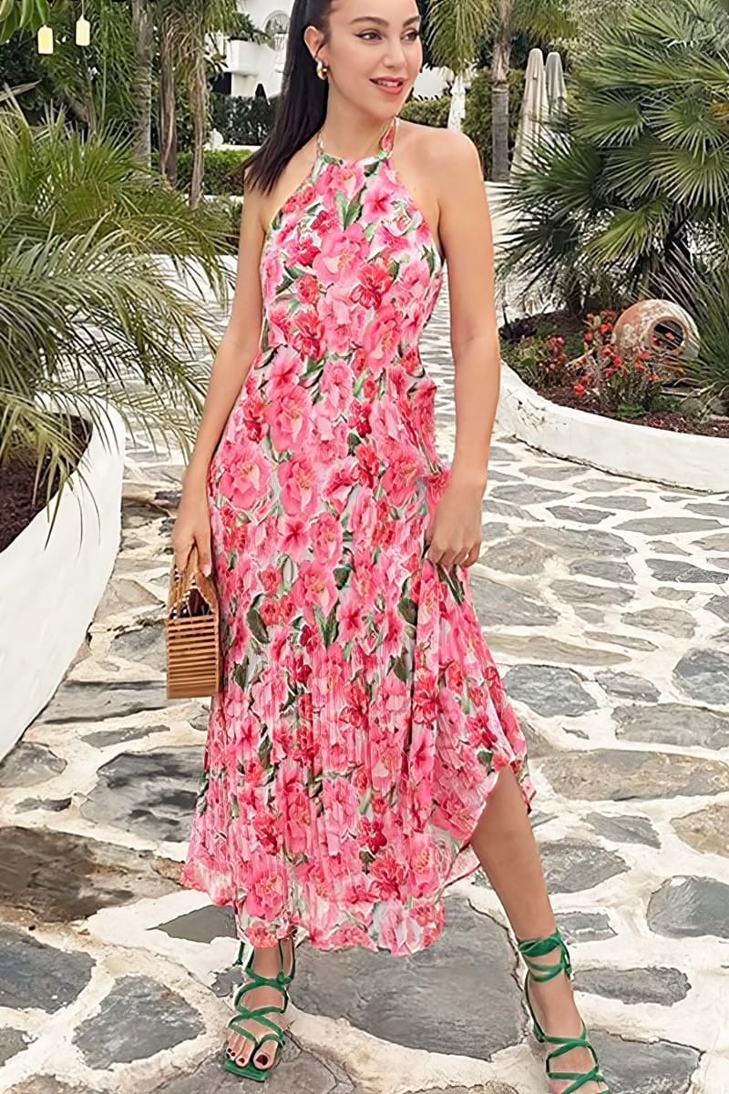 Abito Maxi Rosa da Donna