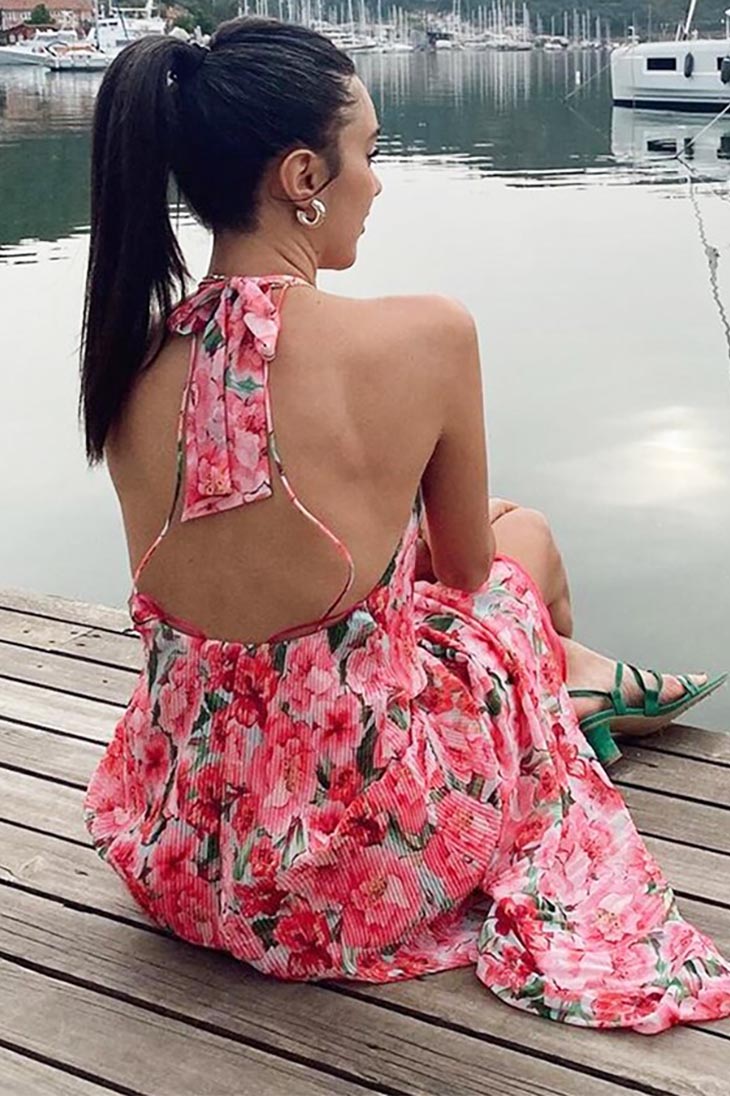 Abito Maxi Rosa da Donna