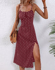 Abito midi a pois da donna