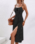 Abito midi a pois da donna