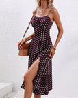 Abito midi a pois da donna