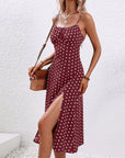 Abito midi a pois da donna
