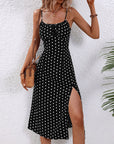 Abito midi a pois da donna