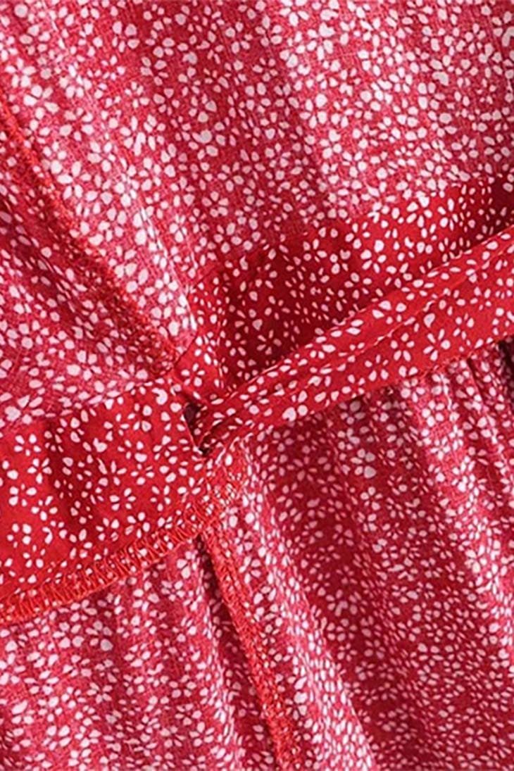 Abito midi donna con scollo a V