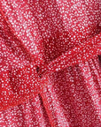Abito midi donna con scollo a V
