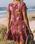 Abito Mini Vintage Floreale da Donna