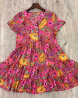 Abito Mini Vintage Floreale da Donna