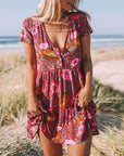Abito Mini Vintage Floreale da Donna