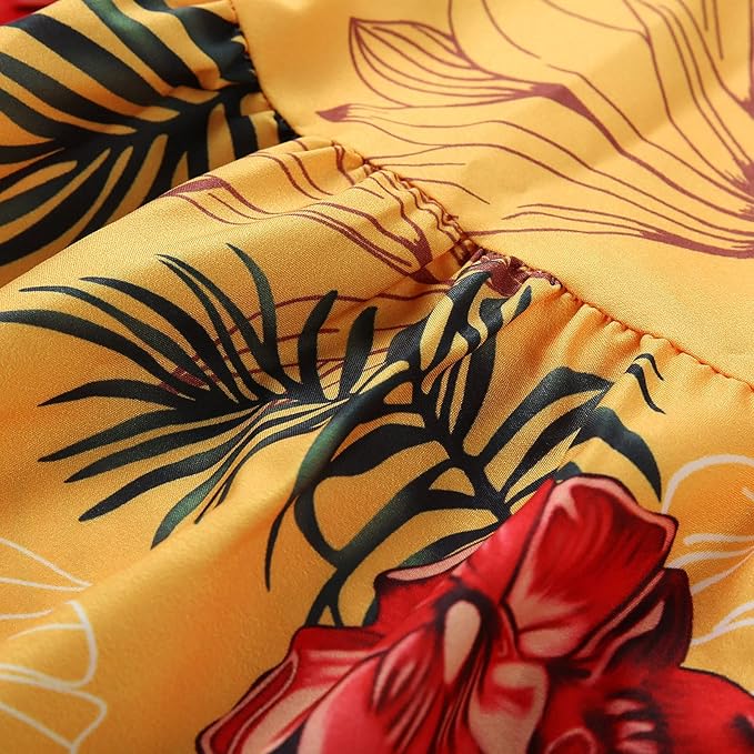 Abito lungo giallo da donna