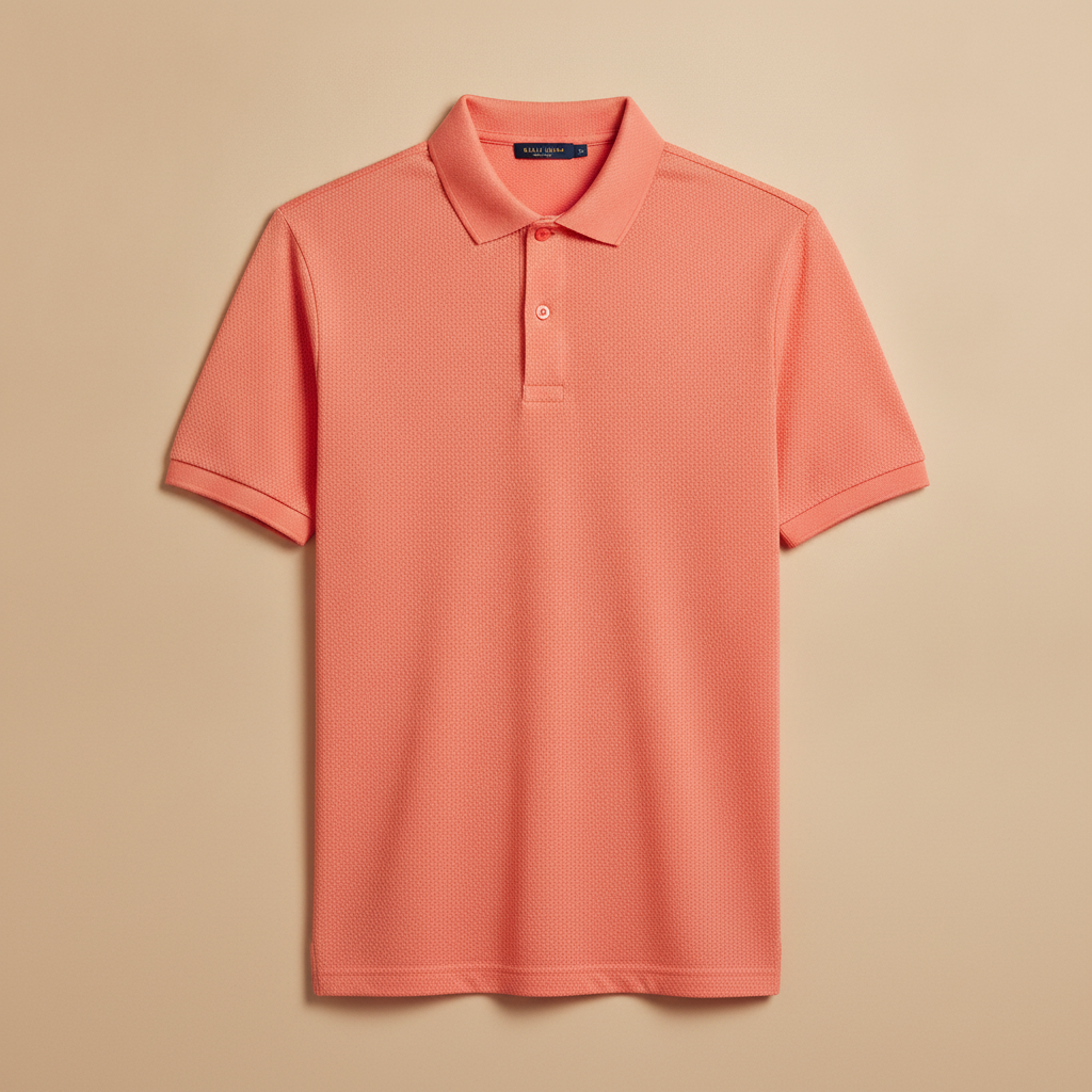 Polo Uomo in Mesh Traspirante – Fresca e Sportiva Estiva - Corallo