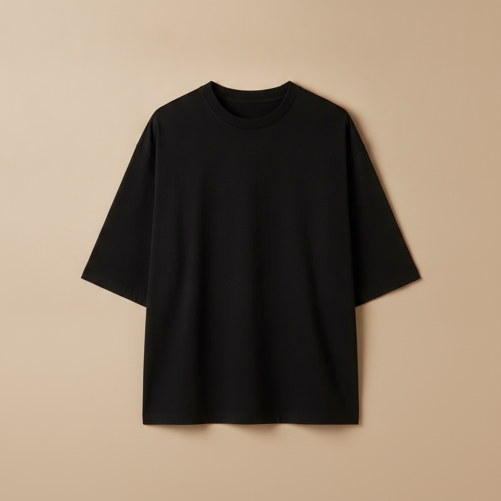 T-shirt Uomo Oversize Streetwear – Vestibilità Ampia Urban - Nero