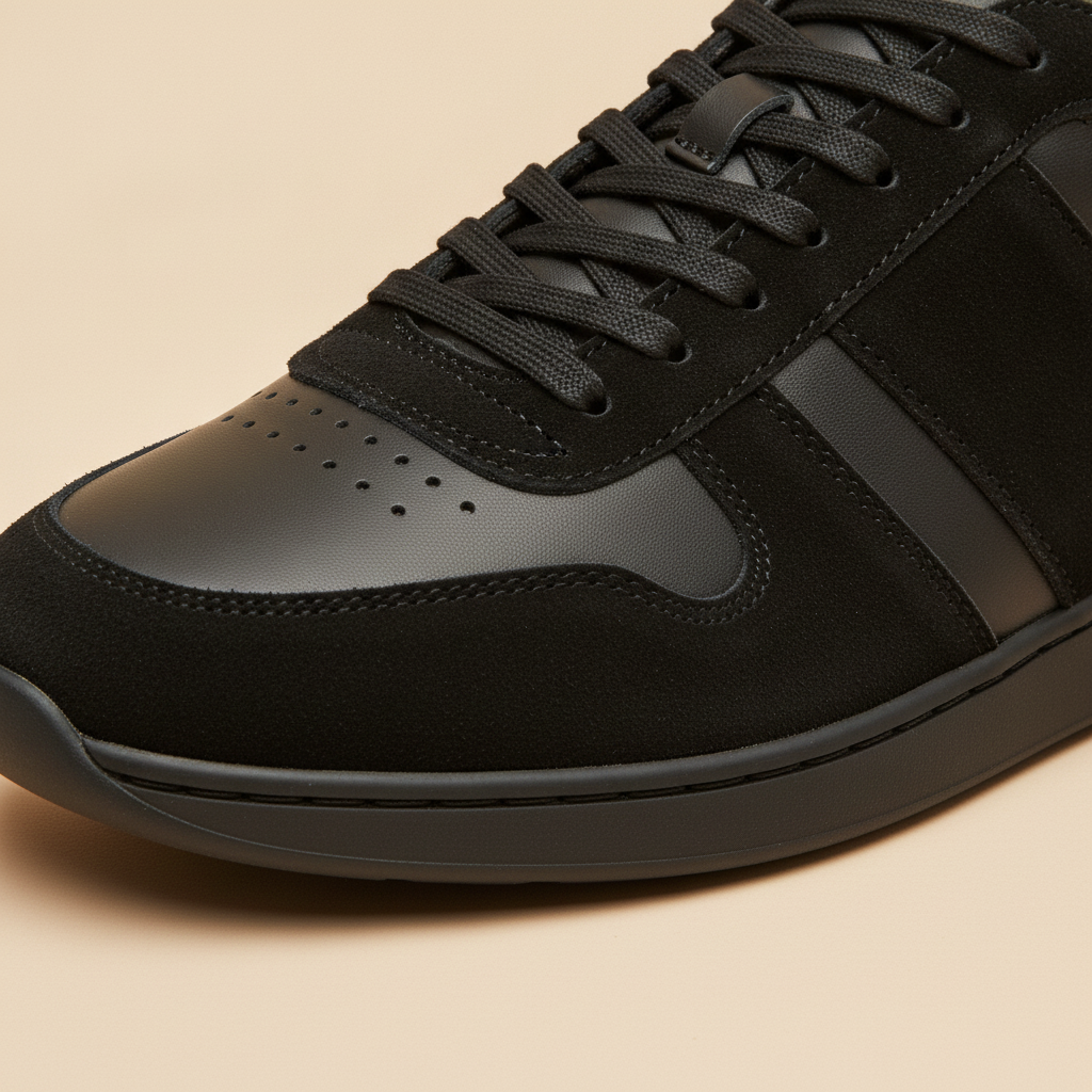 Sneakers Uomo Urban Nere Premium – Stile Cittadino Raffinato - dettaglio
