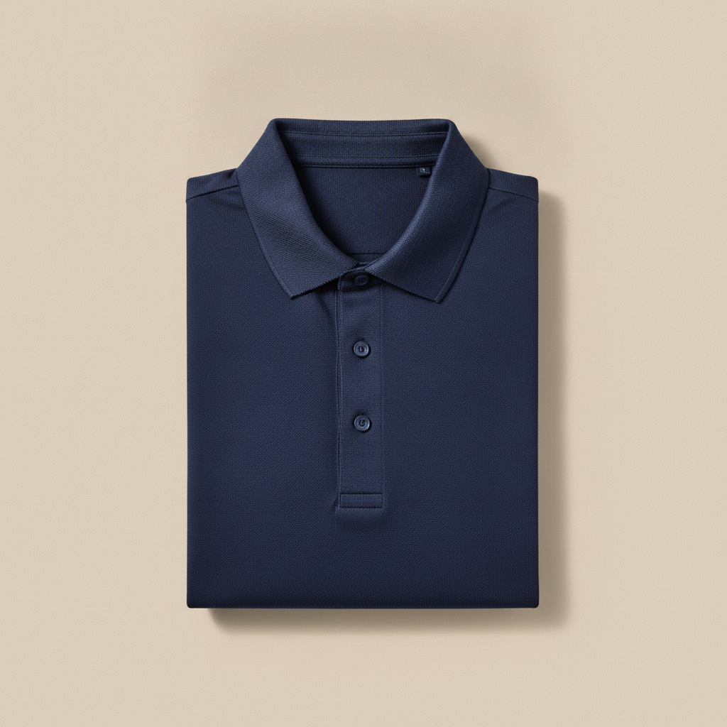 Polo Uomo in Piqué di Cotone Premium – Vestibilità Regular Classica - Blu Navy