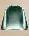 T-shirt Uomo a Righe Marinière – Stile Nautico Estivo - Verde e Bianco