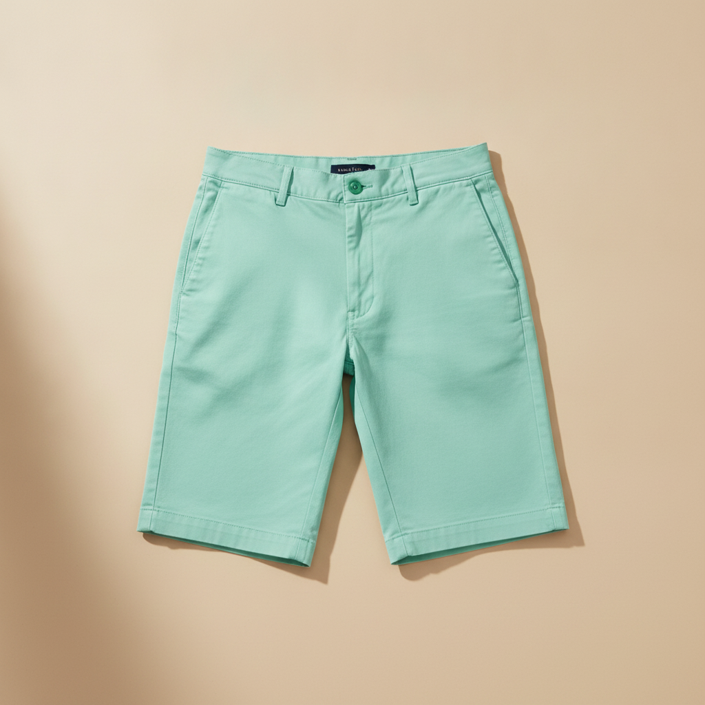 Pantaloncini Chino Uomo Colori Pastello – Estate Elegante e Fresca - Verde Menta