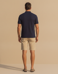 Polo uomo in piqué di cotone, vista posteriore
