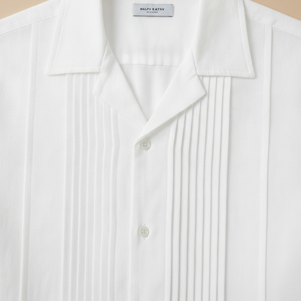 Completo Coordinato Uomo Camicia Guayabera e Pantaloncini - dettaglio