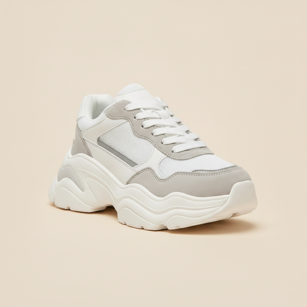 Sneakers Uomo Chunky Dad Bicolore – Streetwear Retro di Tendenza - vista 3-4
