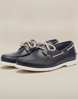 Scarpe da Barca Uomo in Pelle – Boat Shoes Classiche Estive - Blu Navy