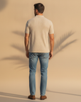 Polo Uomo Waffle Knit Testurizzata – Effetto Nido d'Ape Elegante - vista posteriore