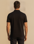 Polo Uomo Slim Fit in Cotone Elasticizzato – Vestibilità Aderente Moderna - vista posteriore