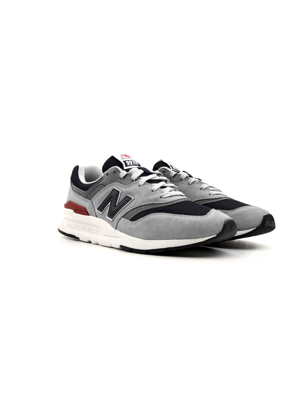 new balance 997 grey navy red scarpe uomo