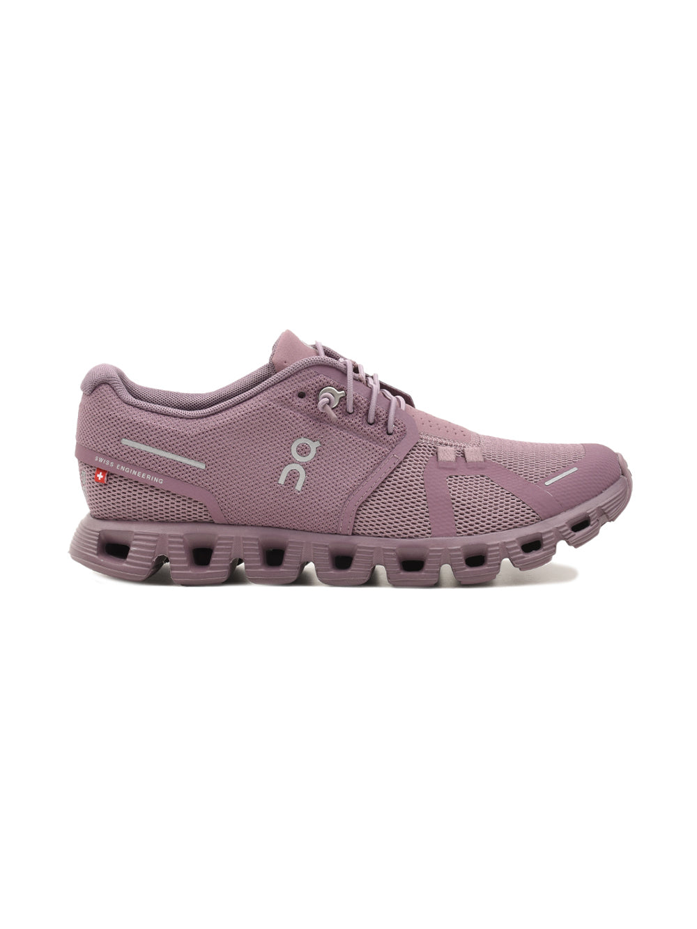 On Running Cloud 5 scarpe donna in rosa - vista laterale