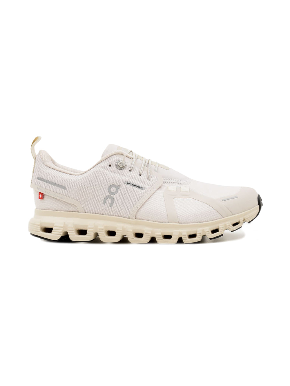 On Running Cloud 6 WP scarpe donna in perla crema - vista laterale