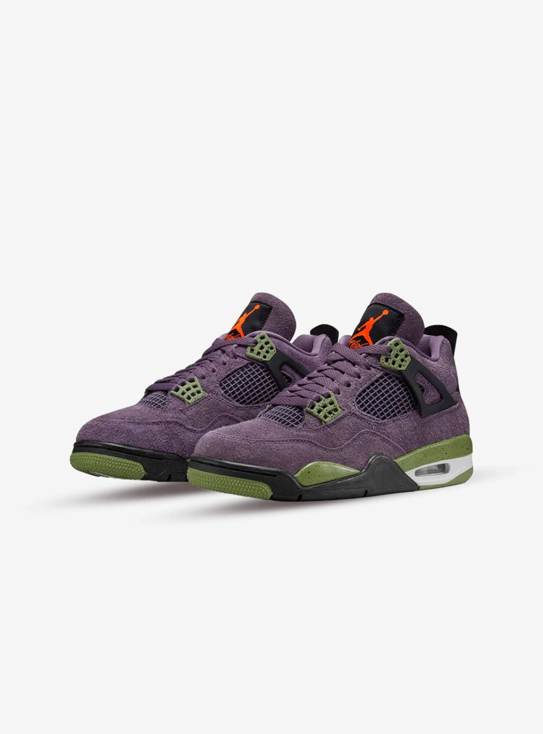 Nike Air Jordan 4 Retro Canyon Purple sneakers alte in viola bianco - vista frontale