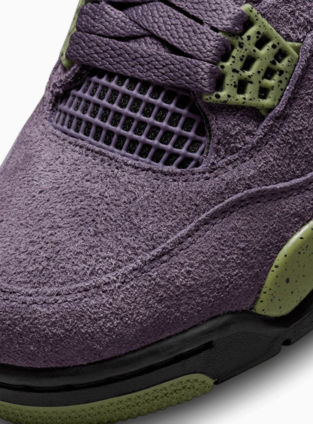 Nike Air Jordan 4 Retro Canyon Purple sneakers alte in viola bianco - vista posteriore