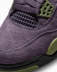 Nike Air Jordan 4 Retro Canyon Purple sneakers alte in viola bianco - vista posteriore