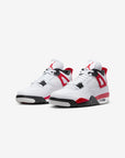 Nike Air Jordan 4 Retro Red Cement sneakers alte in bianco rosso - vista frontale
