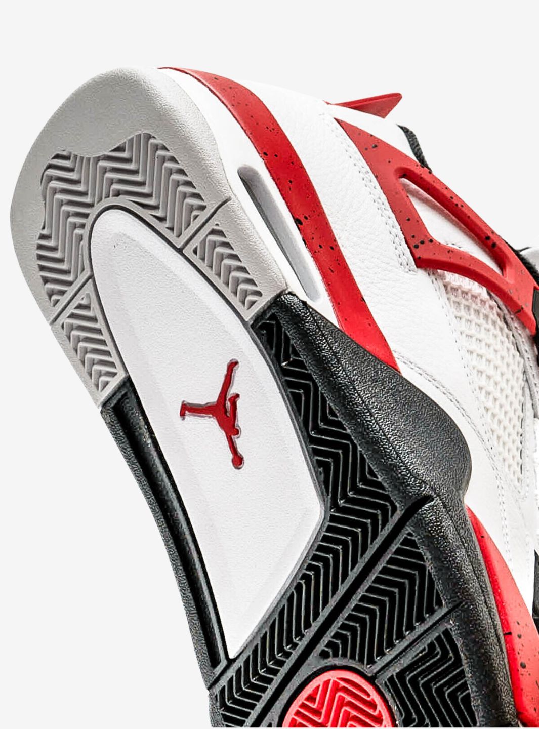 Nike Air Jordan 4 Retro Red Cement sneakers alte in bianco rosso - dettaglio tomaia