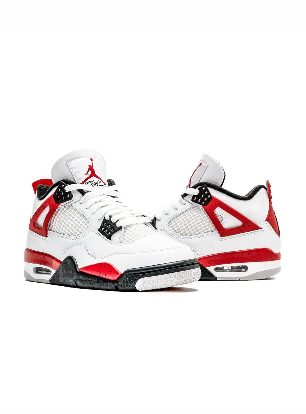 Nike Air Jordan 4 Retro Red Cement sneakers alte in bianco rosso - vista posteriore
