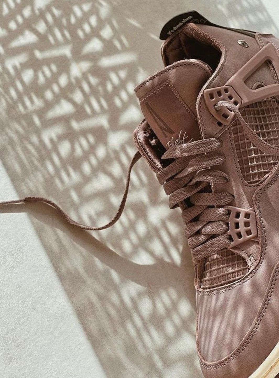 Nike Air Jordan 4 Retro A Ma Maniére Violet Ore sneakers alte in viola grigio - vista laterale