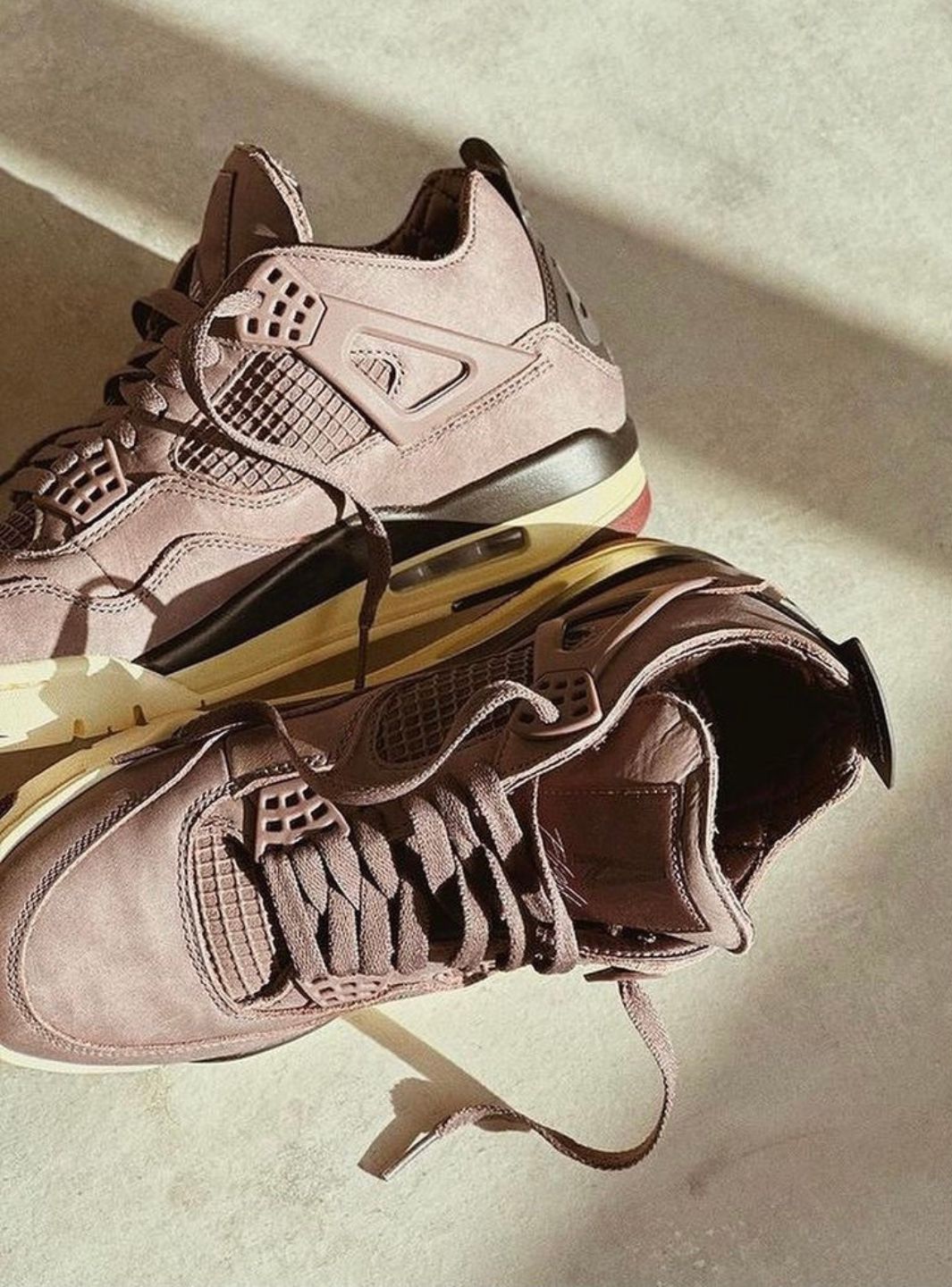 Nike Air Jordan 4 Retro A Ma Maniére Violet Ore sneakers alte in viola grigio - dettaglio tomaia