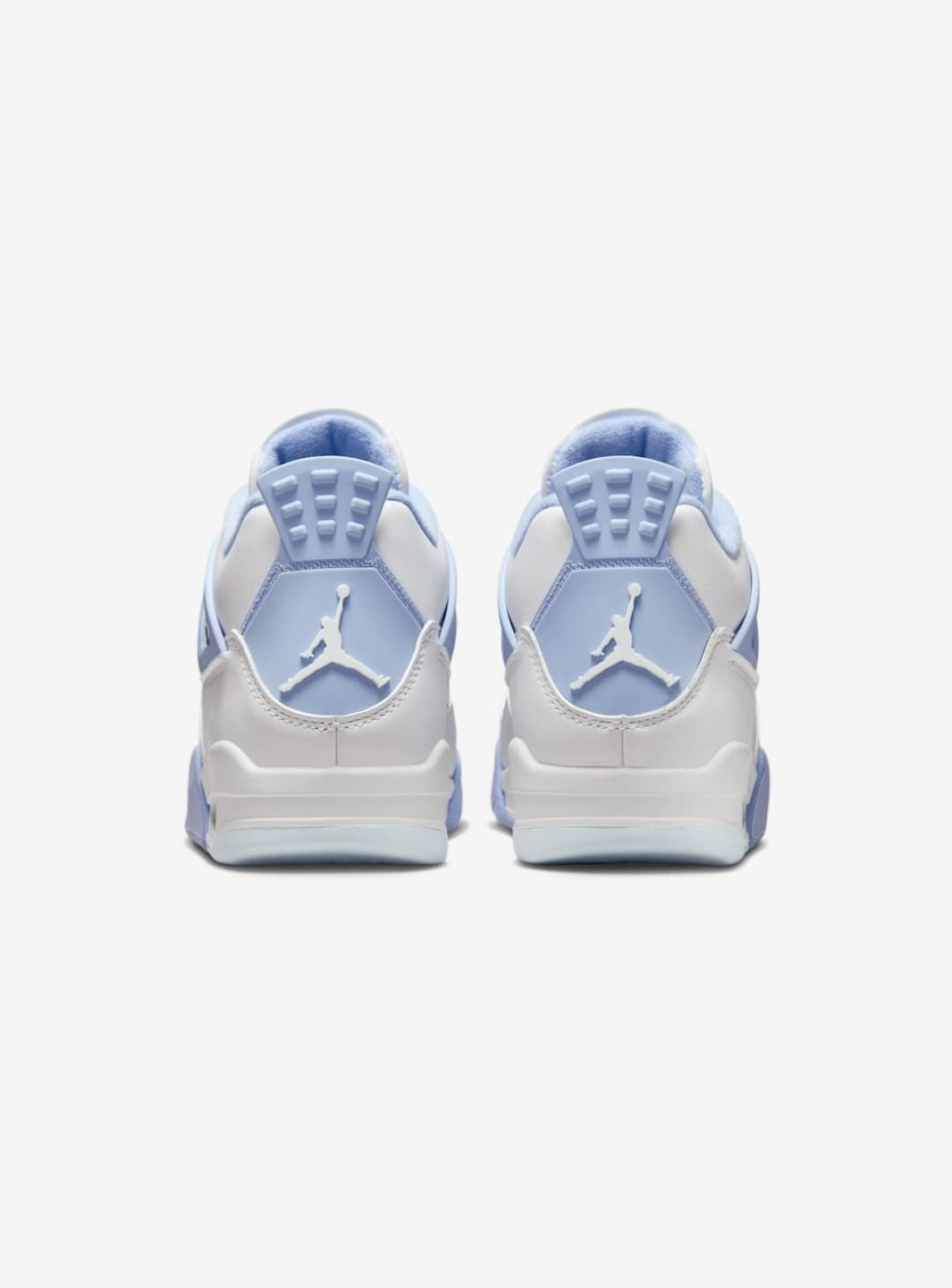 Nike Air Jordan 4 Retro Aluminum Forget Me Not sneakers alte in bianco azzurro - dettaglio tallone