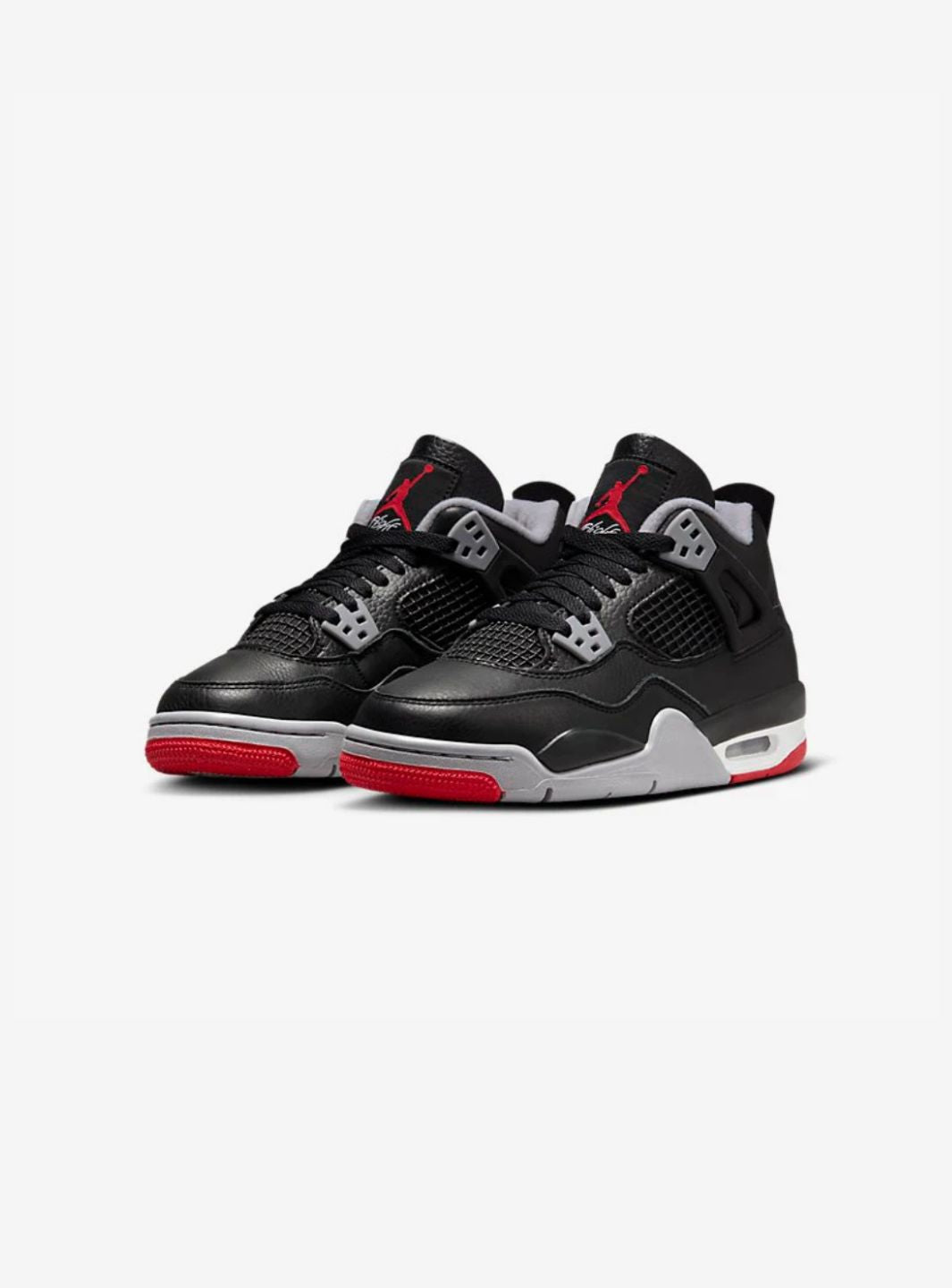 Nike Air Jordan 4 Retro Bred Reimagined sneakers alte in nero rosso - vista frontale