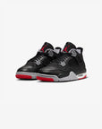 Nike Air Jordan 4 Retro Bred Reimagined sneakers alte in nero rosso - vista frontale